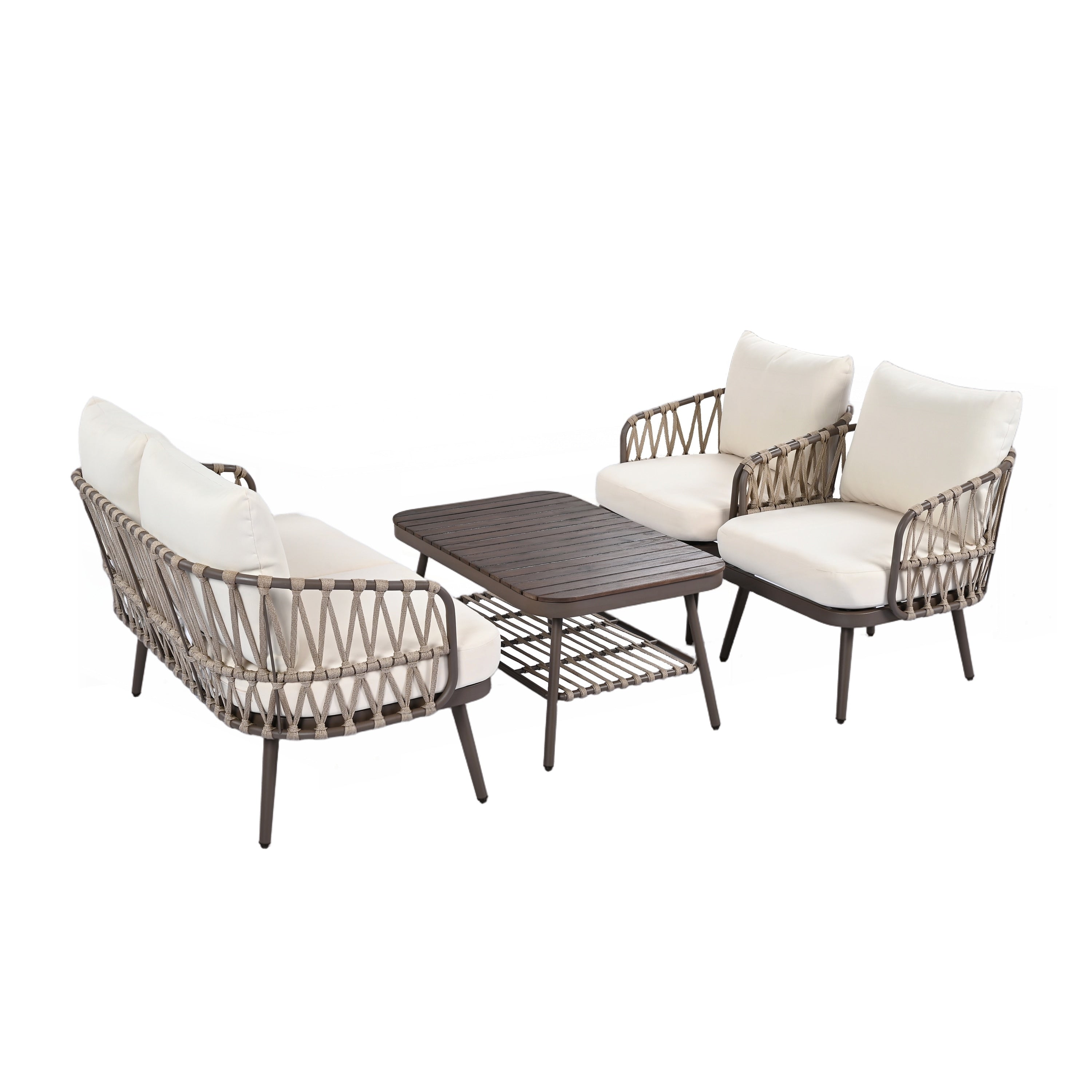 Ensemble de meubles de patio extérieur 4 pièces