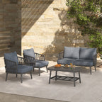 Ensemble de meubles de patio extérieur 4 pièces