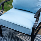 Ensemble de salon de jardin MAISON ARTS 4/5 pièces, canapé avec 2 fauteuils simples, 1 canapé 3 places et table basse/poufs