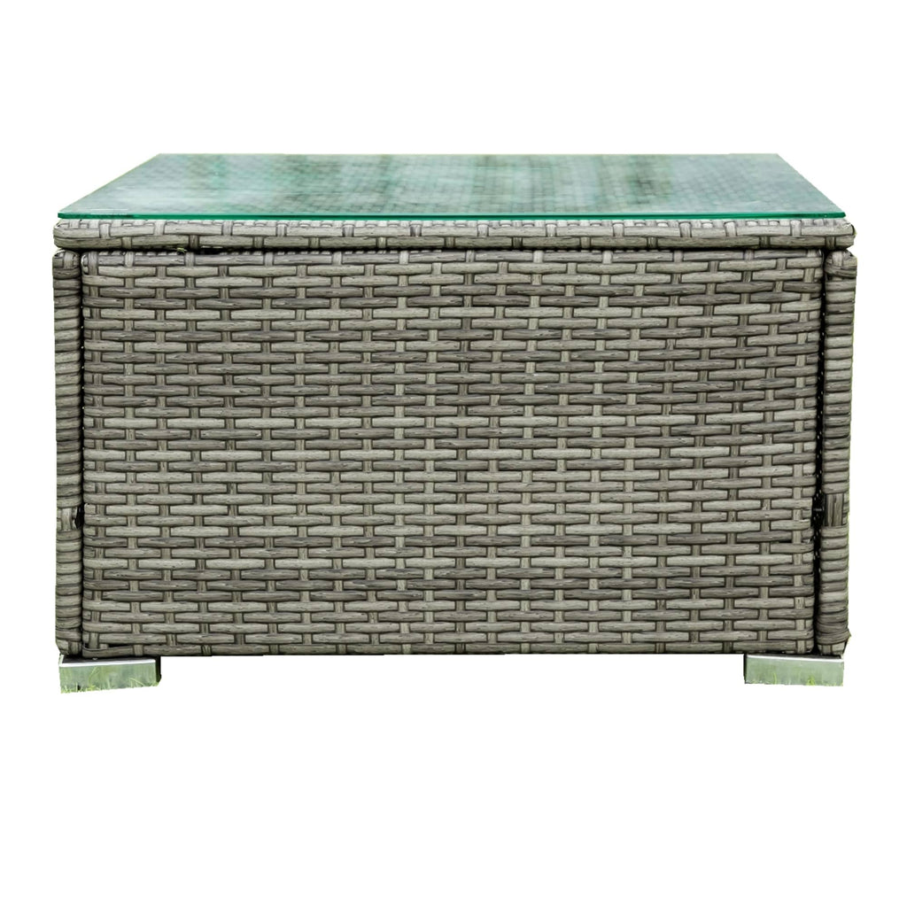 Ensemble de canapés sectionnels en osier avec rangement, 4 pièces, pour patio