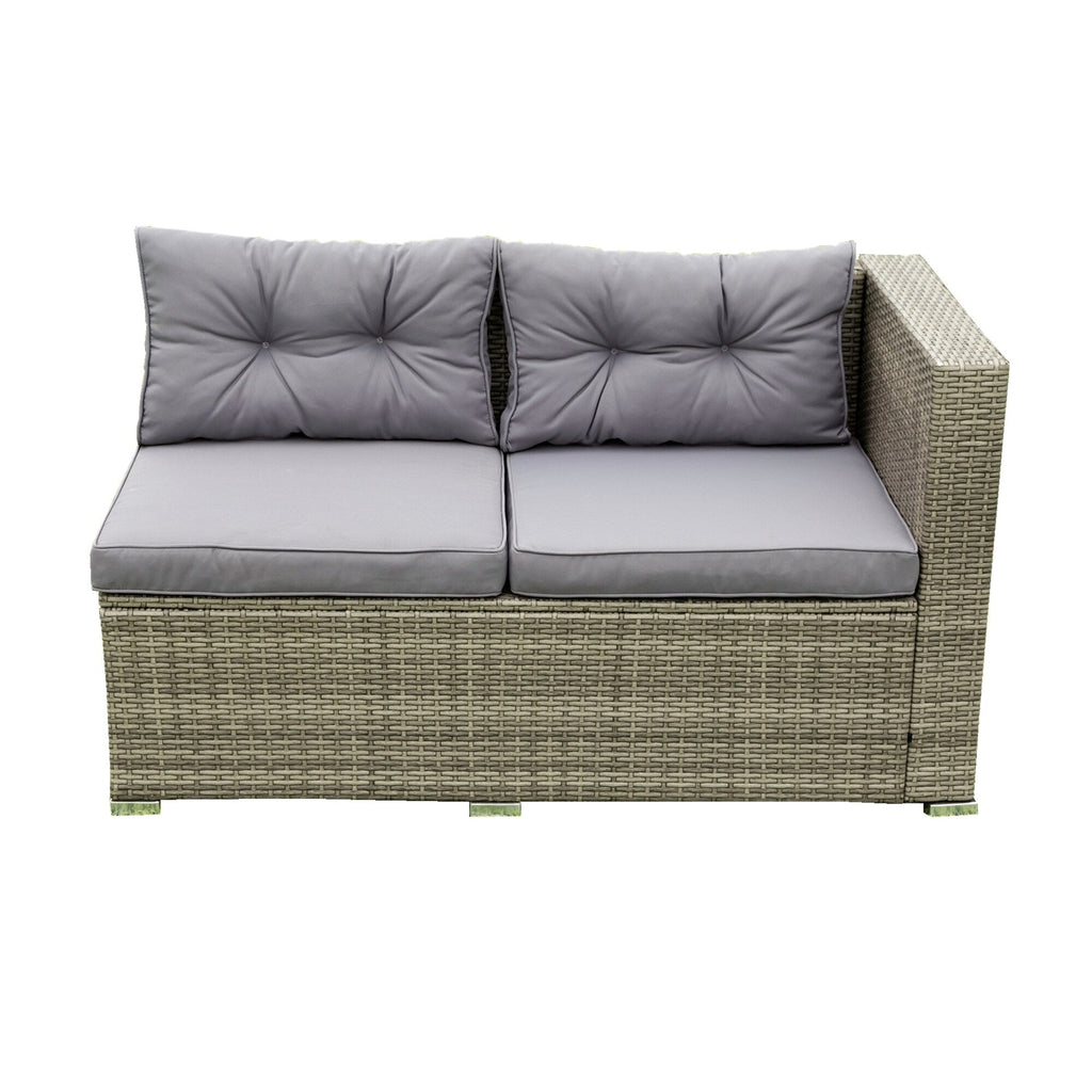 Ensemble de canapés sectionnels en osier avec rangement, 4 pièces, pour patio