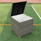 Ensemble de canapés sectionnels en osier avec rangement, 4 pièces, pour patio