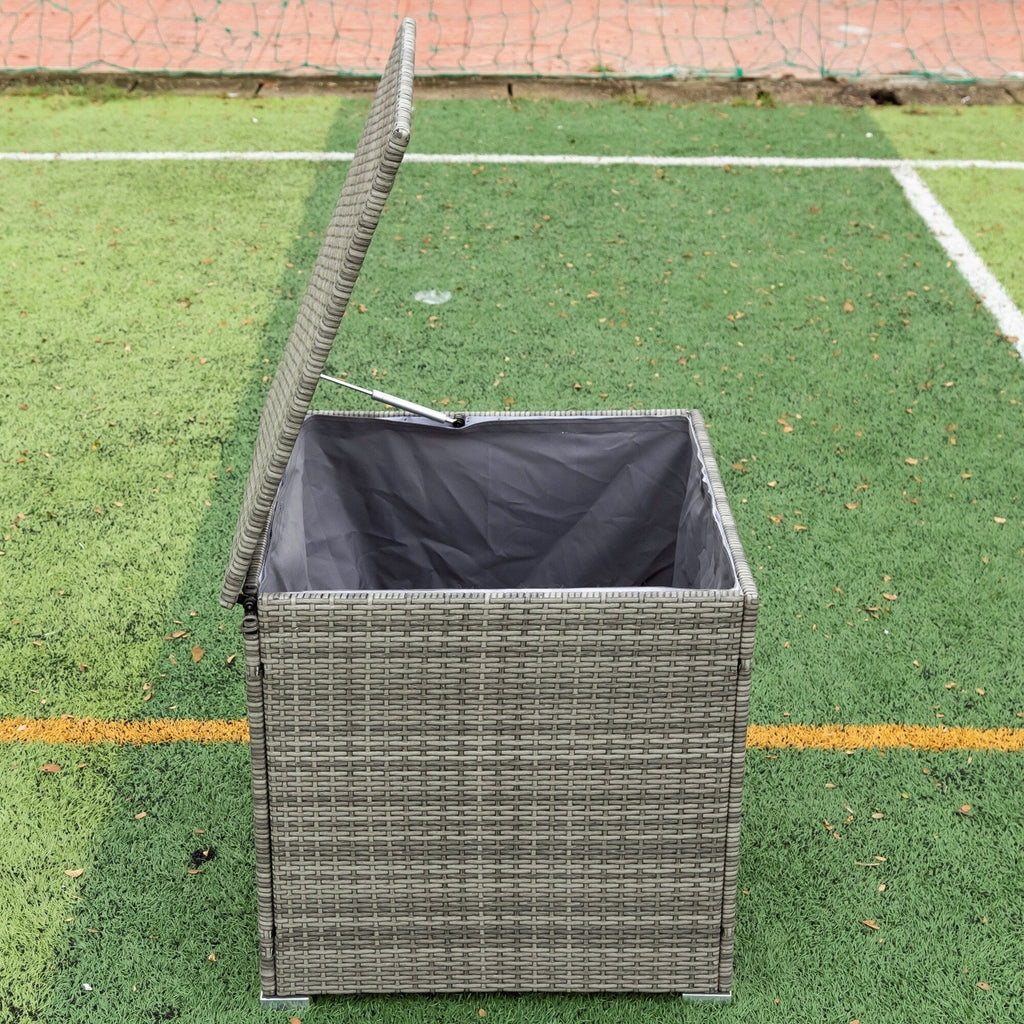 Ensemble de canapés sectionnels en osier avec rangement, 4 pièces, pour patio