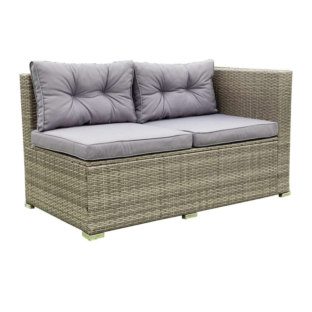 Ensemble de canapés sectionnels en osier avec rangement, 4 pièces, pour patio