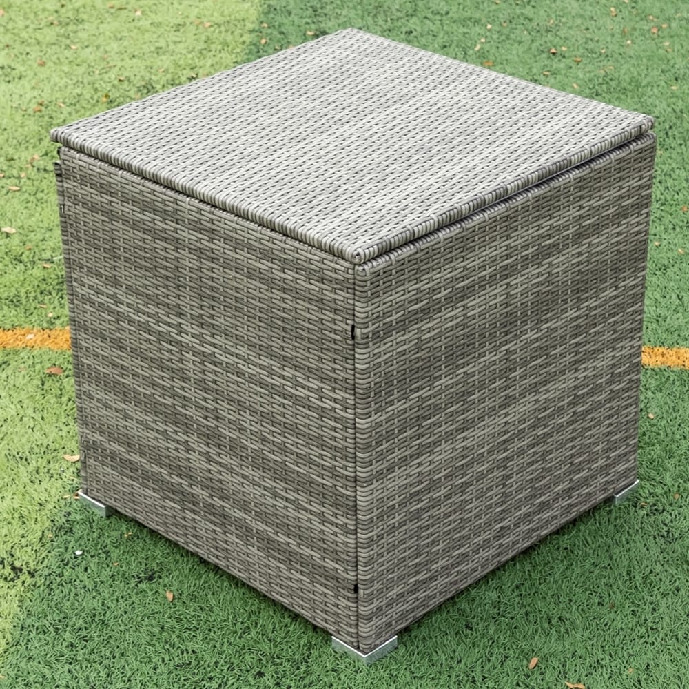 Ensemble de canapés sectionnels en osier avec rangement, 4 pièces, pour patio