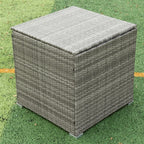 Ensemble de canapés sectionnels en osier avec rangement, 4 pièces, pour patio