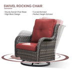 Ensemble de 4 canapés de patio avec fauteuils pivotants Gymojoy