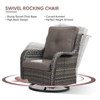 Ensemble de 4 canapés de patio avec fauteuils pivotants Gymojoy