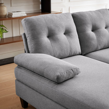 Canapé sectionnel 4 places en U avec méridienne double pour salon