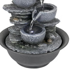 Fontaine d'eau d'intérieur à 4 niveaux avec cascade relaxante pour la maison