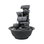 Fontaine d'eau d'intérieur à 4 niveaux avec cascade relaxante pour la maison