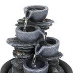 Fontaine d'eau d'intérieur à 4 niveaux avec cascade relaxante pour la maison