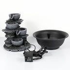 Fontaine d'eau d'intérieur à 4 niveaux avec cascade relaxante pour la maison