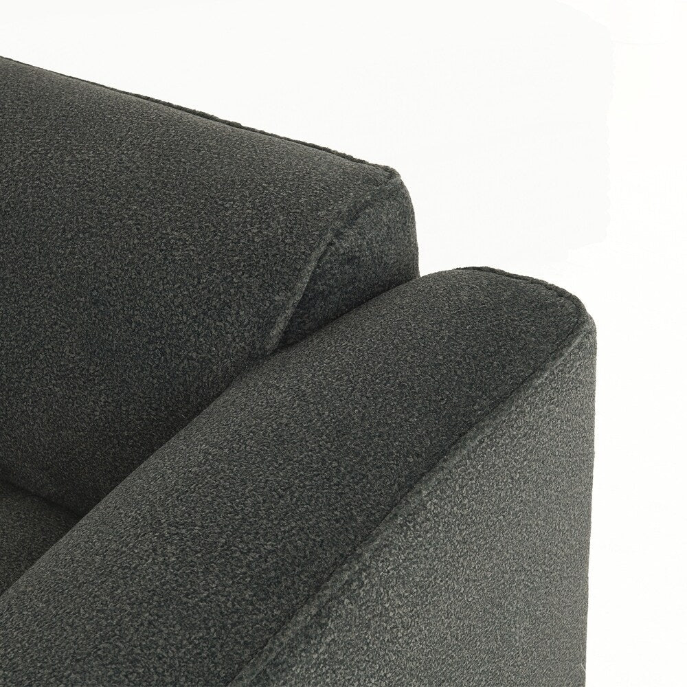Canapé 4 places avec coussins d'assise en éponge pure et repose-pieds amovible comprenant 3 coussins décoratifs