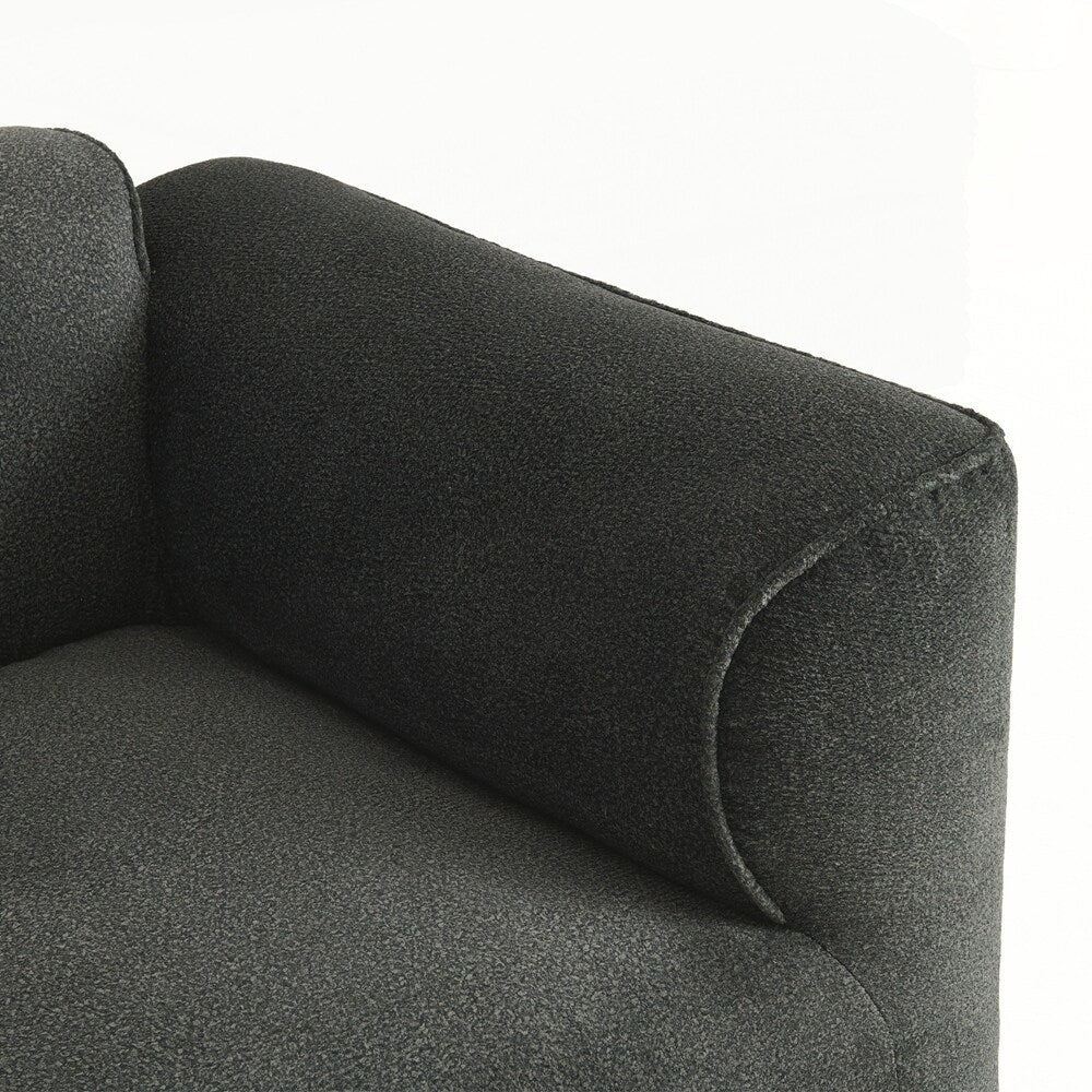 Canapé 4 places avec coussins d'assise en éponge pure et repose-pieds amovible comprenant 3 coussins décoratifs