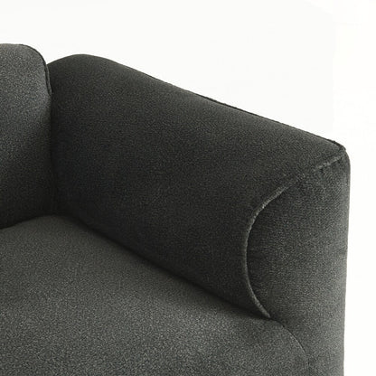 Canapé 4 places avec coussins d'assise en éponge pure et repose-pieds amovible comprenant 3 coussins décoratifs