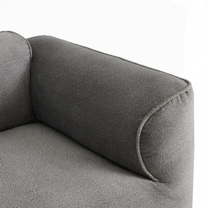 Canapé 4 places avec coussins d'assise en éponge pure et repose-pieds amovible comprenant 3 coussins décoratifs