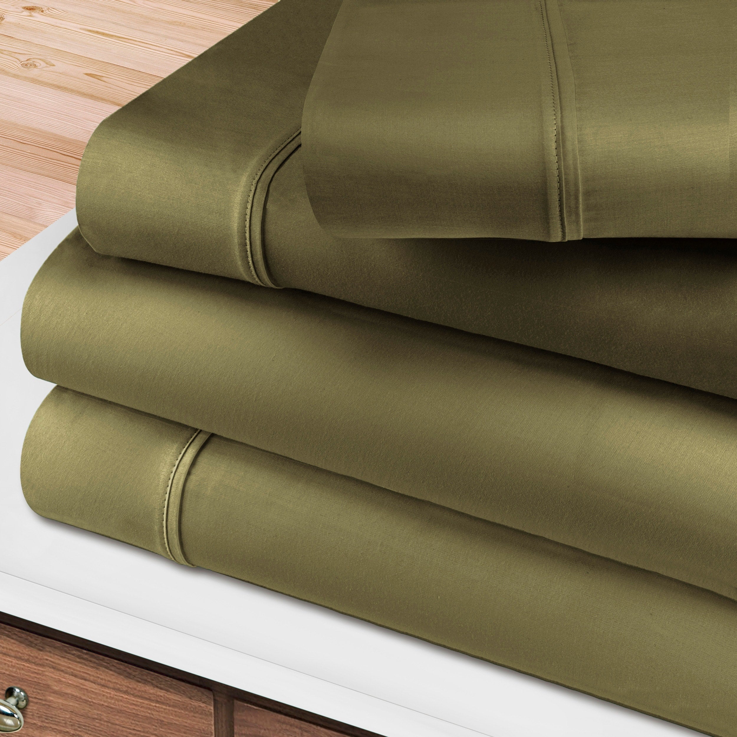 Parure de lit unie en coton égyptien 400 fils par Superior