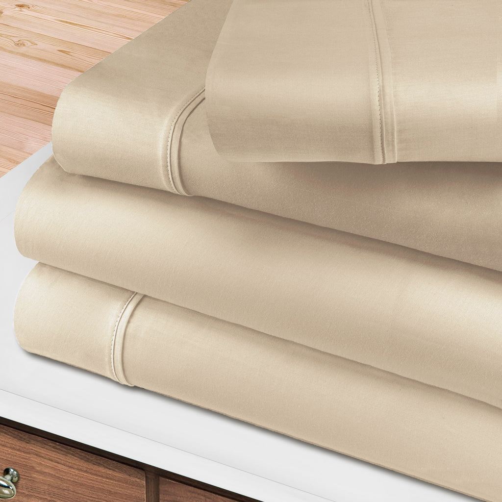 Parure de lit unie en coton égyptien 400 fils par Superior