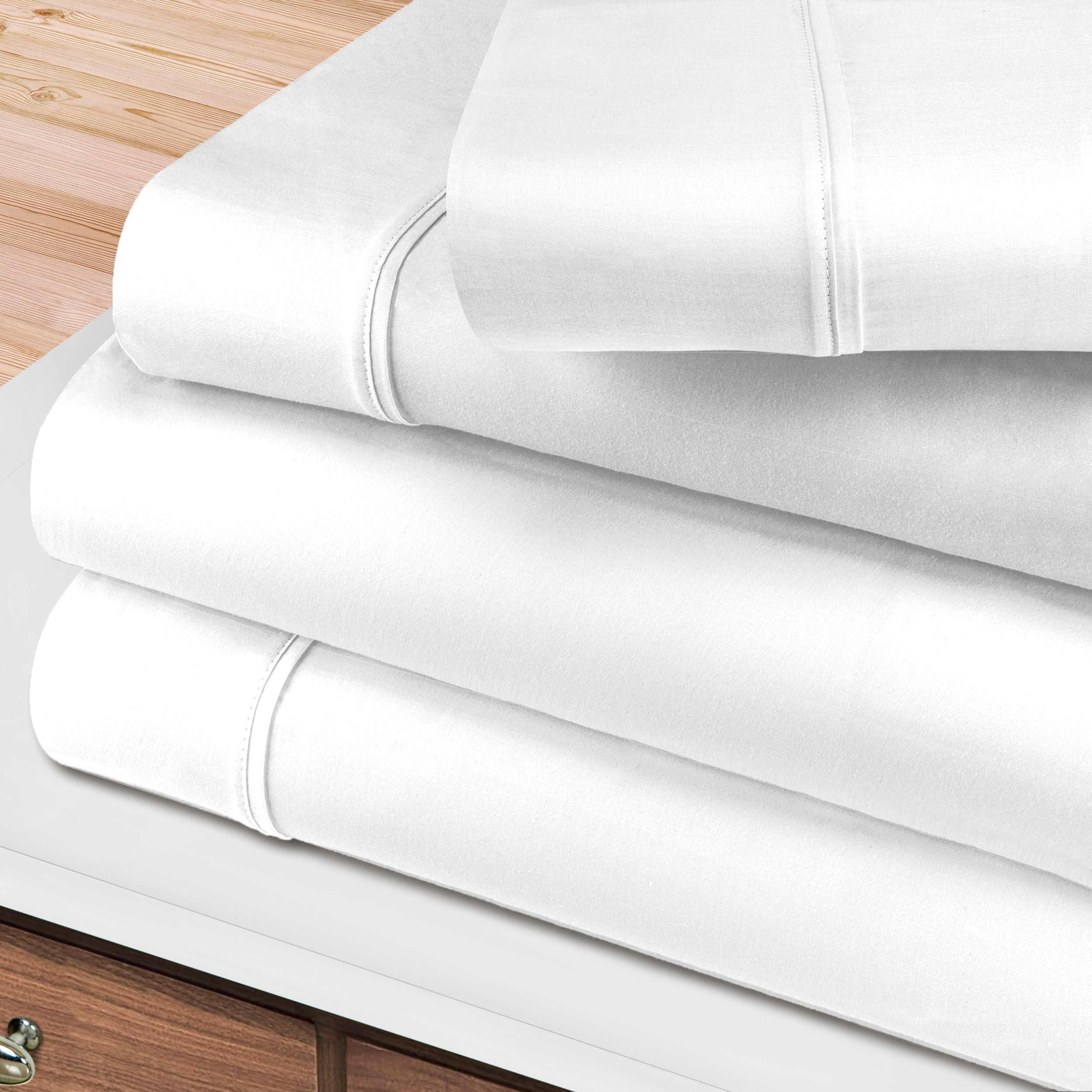 Parure de lit unie en coton égyptien 400 fils par Superior