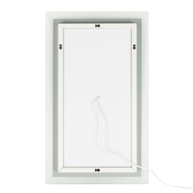 Miroir de salle de bain tactile à LED tricolore avec lumières à intensité variable