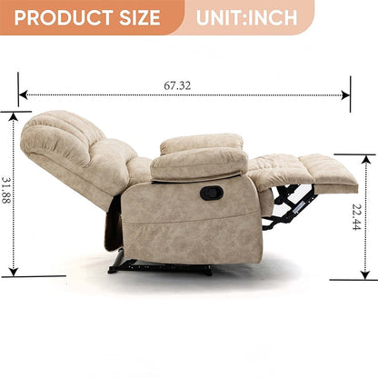 Fauteuil inclinable manuel surdimensionné 41 W, canapé inclinable extra large