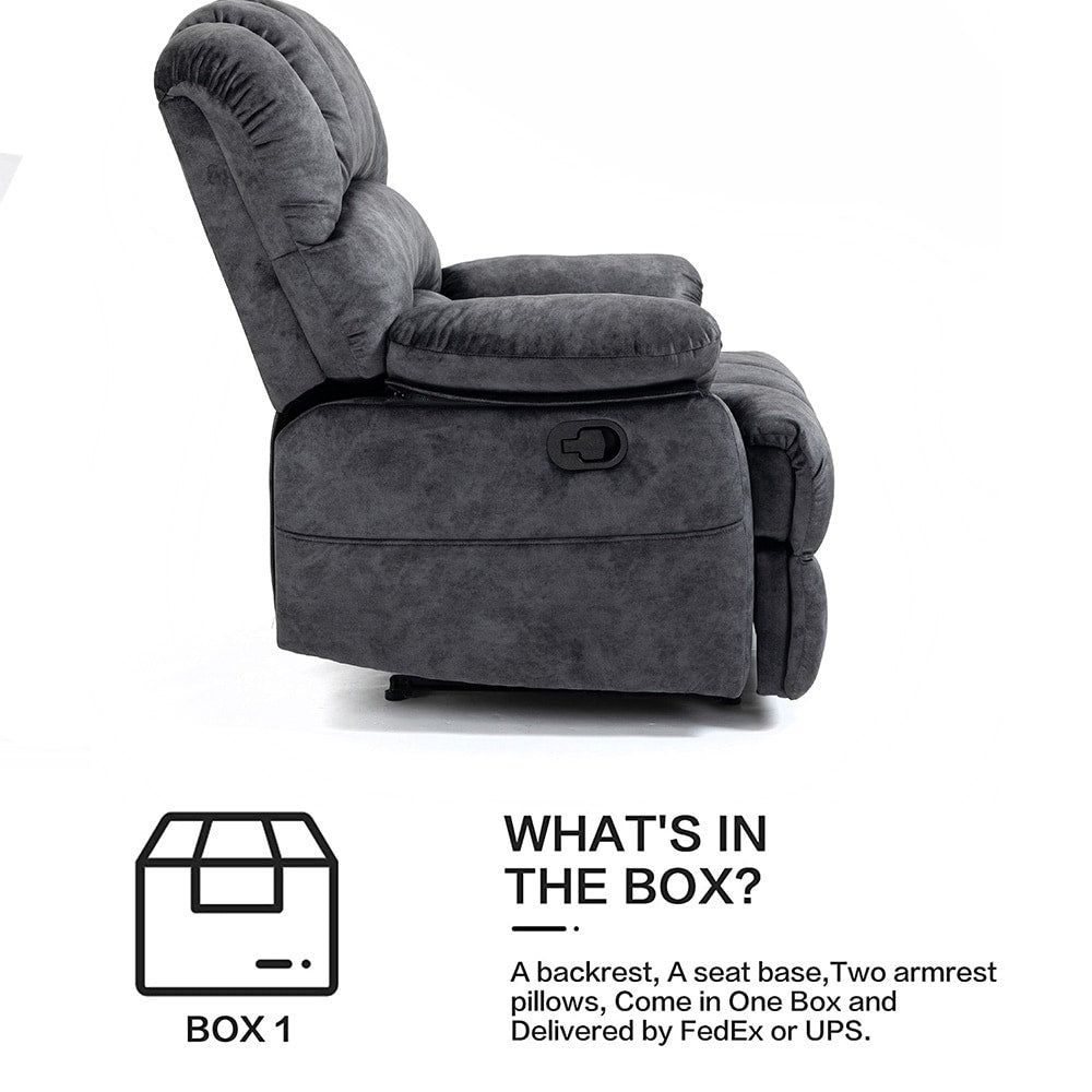 Fauteuil inclinable manuel surdimensionné 41 W, canapé inclinable extra large