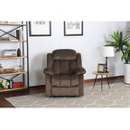 Fauteuil à bascule inclinable en tissu microsuède avec ours en peluche marron 41