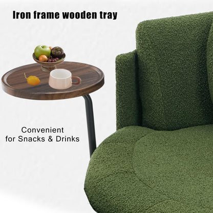 Fauteuil simple 42,5 avec repose-pieds mobile en forme de croissant