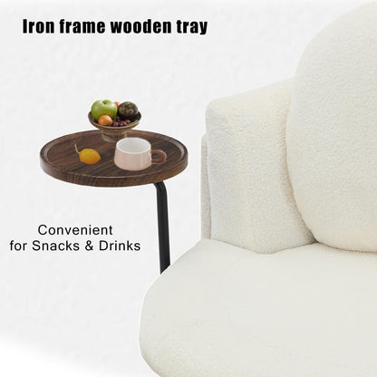 Fauteuil simple 42,5 avec repose-pieds mobile en forme de croissant