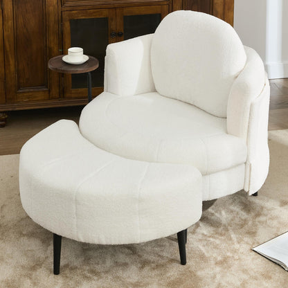 Fauteuil simple 42,5 avec repose-pieds mobile en forme de croissant
