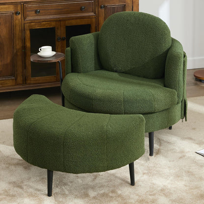 Fauteuil simple 42,5 avec repose-pieds mobile en forme de croissant