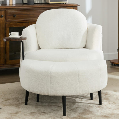 Fauteuil simple 42,5 avec repose-pieds mobile en forme de croissant
