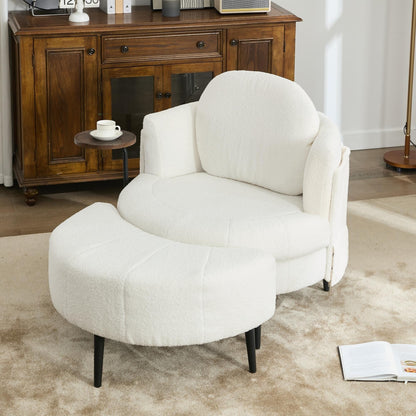Fauteuil simple 42,5 avec repose-pieds mobile en forme de croissant