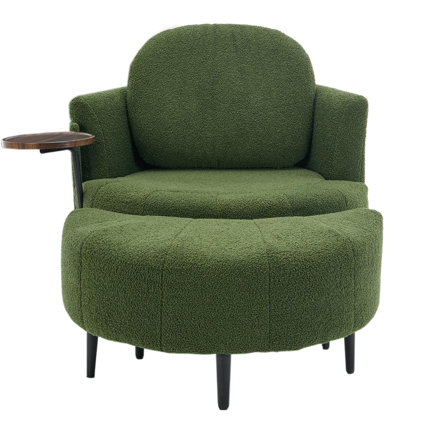 Fauteuil simple 42,5 avec repose-pieds mobile en forme de croissant