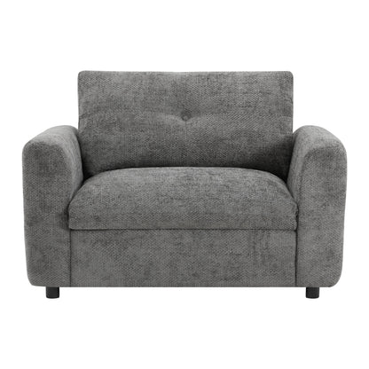 Fauteuil à siège large de 42 pouces avec chargeur à deux ports et conception de traction capitonnée par Harper&amp;Bright Designs