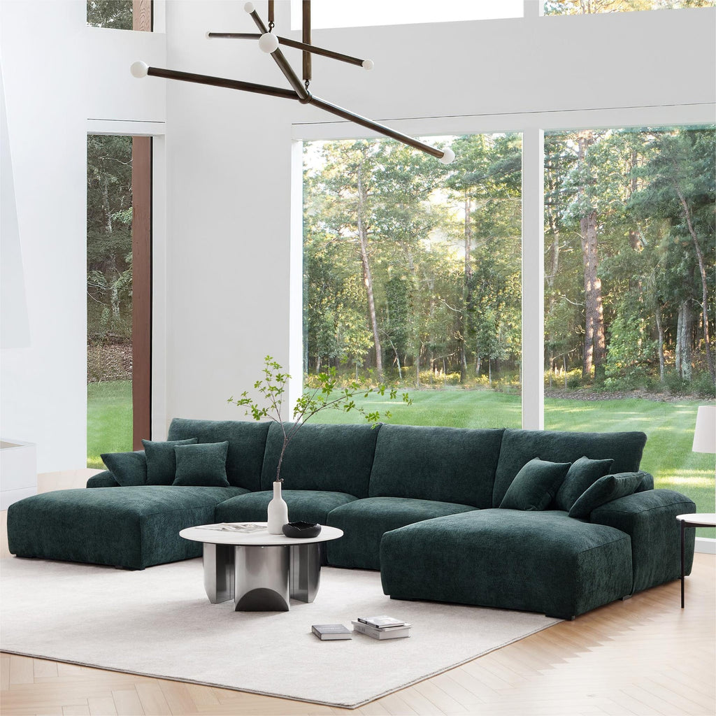 Le canapé d'angle en U bleu marine Empress