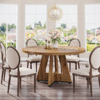Table à manger ronde 47 pour 4 personnes, table de cuisine de ferme, petite table à dîner, table de cuisine en bois pour salle à manger et salon