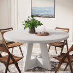 Table à manger ronde 47 pour 4 personnes, table de cuisine de ferme, petite table à dîner, table de cuisine en bois pour salle à manger et salon