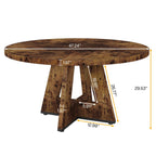 Table à manger ronde 47 pour 4 personnes, table de cuisine de ferme, petite table à dîner, table de cuisine en bois pour salle à manger et salon