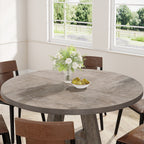 Table à manger ronde 47 pour 4 personnes, table de cuisine de ferme, petite table à dîner, table de cuisine en bois pour salle à manger et salon
