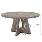 Table à manger ronde 47 pour 4 personnes, table de cuisine de ferme, petite table à dîner, table de cuisine en bois pour salle à manger et salon