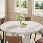 Table à manger ronde 47 pour 4 personnes, table de cuisine de ferme, petite table à dîner, table de cuisine en bois pour salle à manger et salon