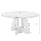 Table à manger ronde 47 pour 4 personnes, table de cuisine de ferme, petite table à dîner, table de cuisine en bois pour salle à manger et salon
