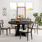 Table à manger ronde 47 pour 4 personnes, table de cuisine de ferme, petite table à dîner, table de cuisine en bois pour salle à manger et salon