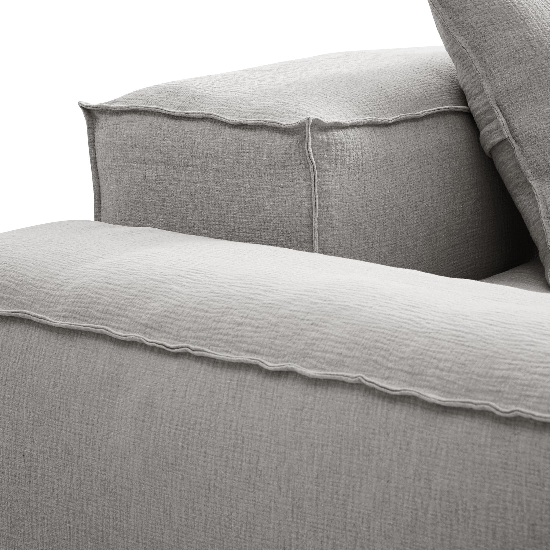 Canapé sectionnel modulaire Freedom kaki à extrémité ouverte