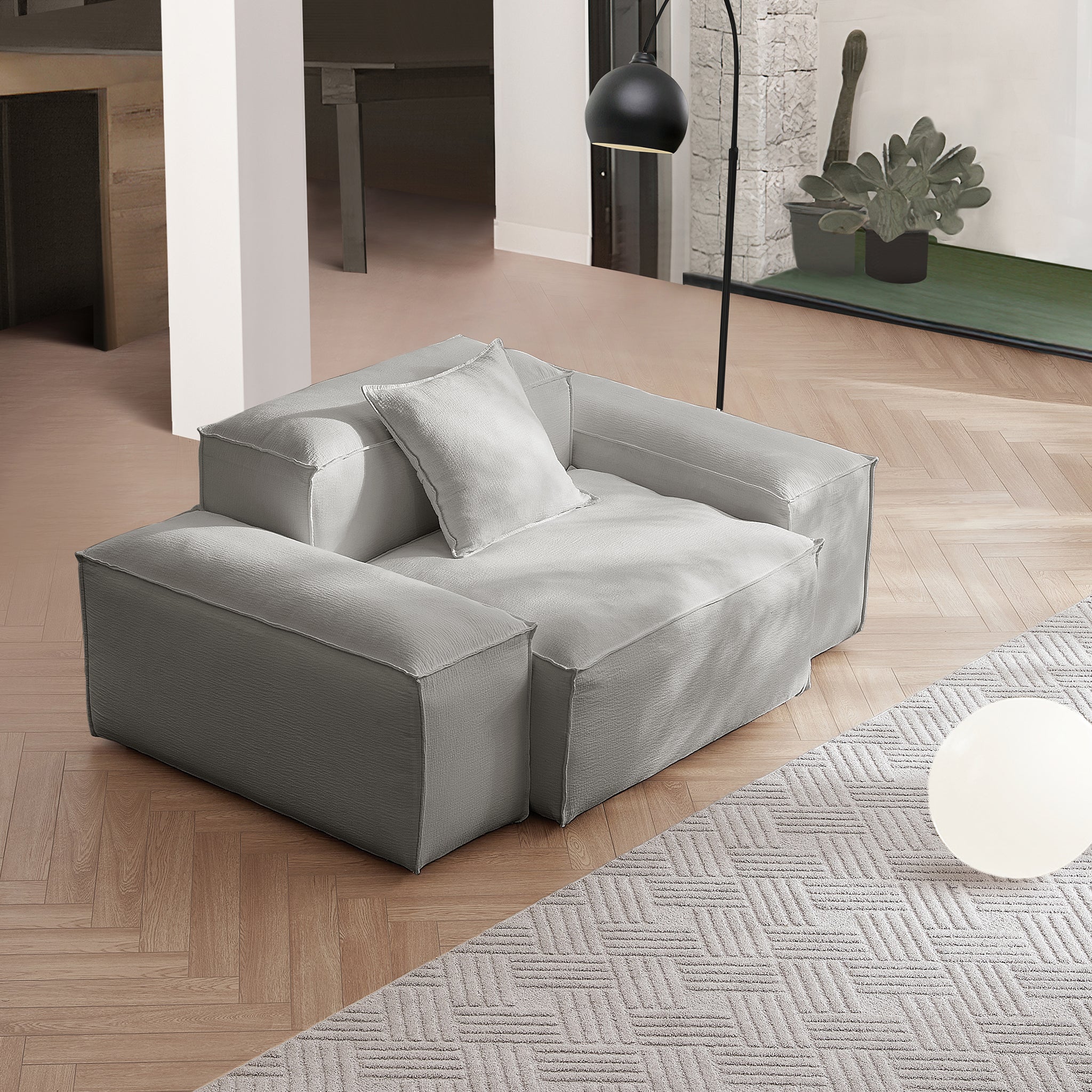 Freedom Modular Gray Accent Armchair