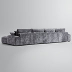 Le canapé sectionnel en U gris Empress