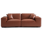 Domus Modular Dark Gray Leather Sofa Set
