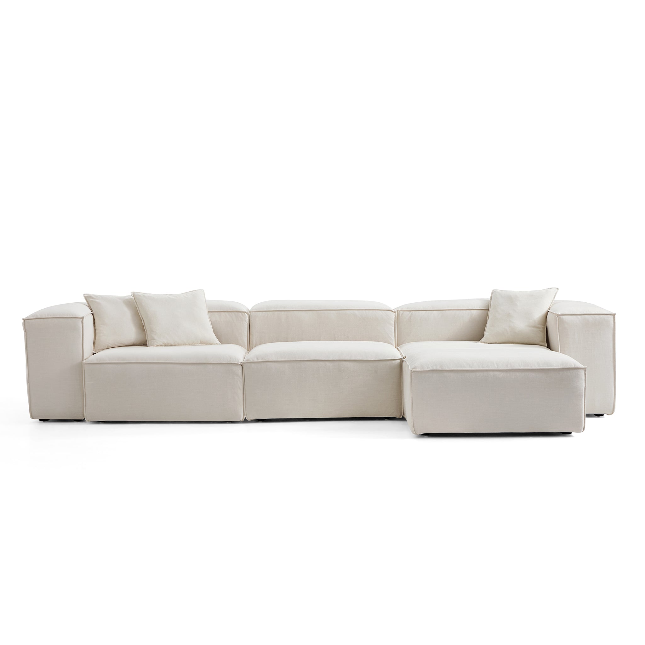 Freedom Modular Beige Sofa with Ottoman